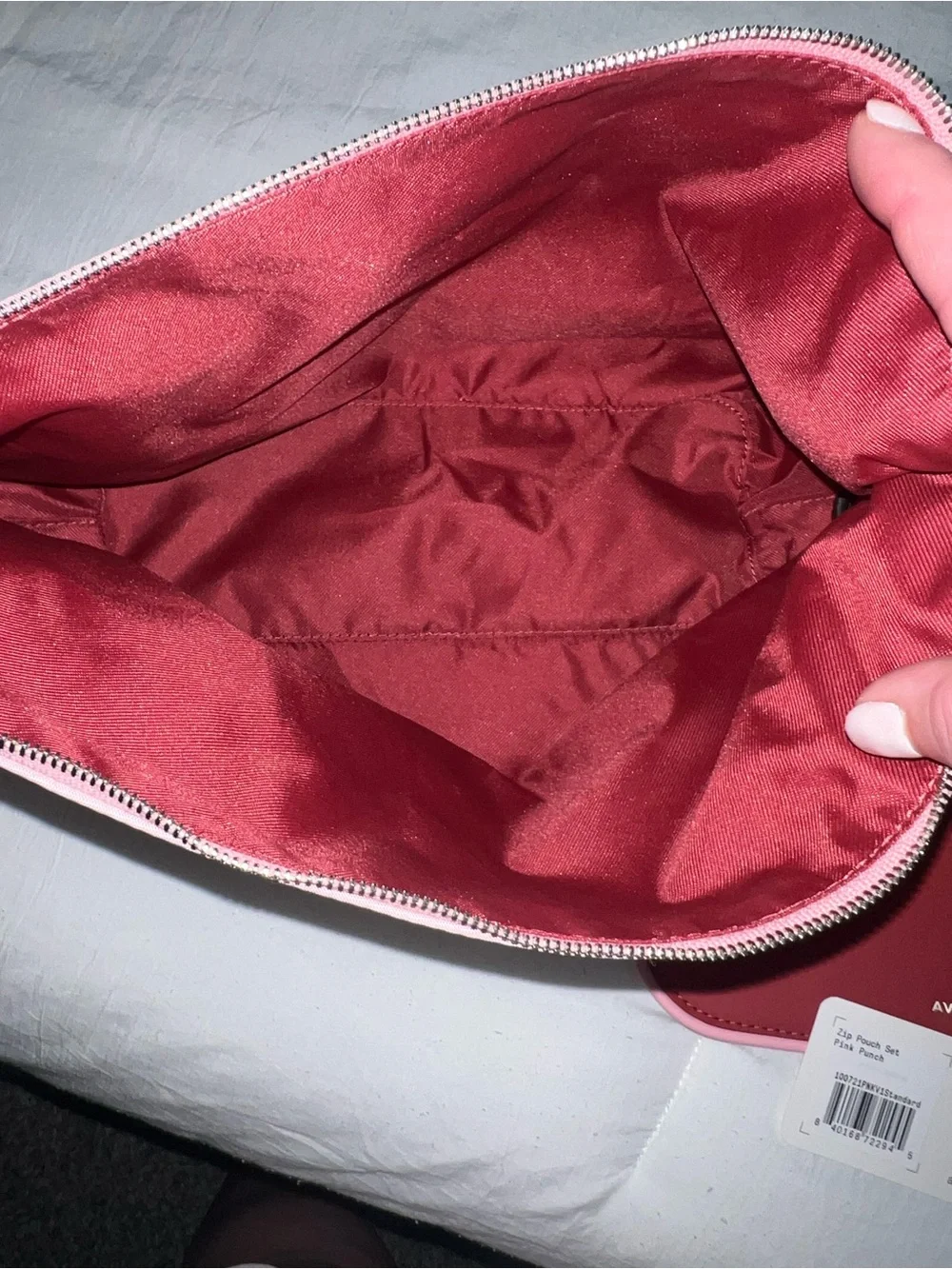 Away Pink and Red Double Pouch Set
